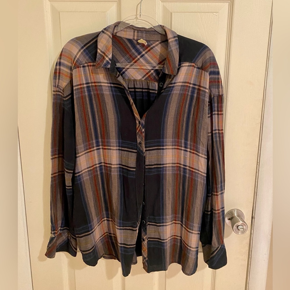 Free People Plaid Buttondown